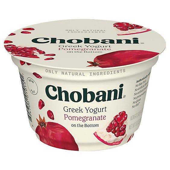 Is it Milk Free? Chobani Yogurt Greek Fruit On The Bottom Non-fat Pomegranate