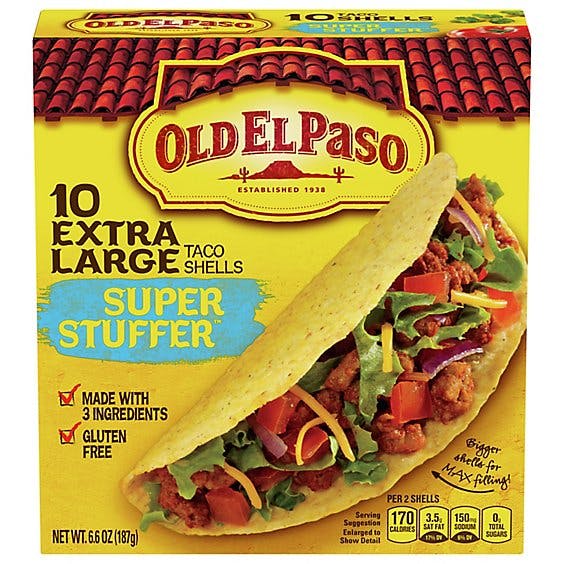 Is it Gluten Free? Old El Paso Taco Shells Extra Large Super Stuffer Box