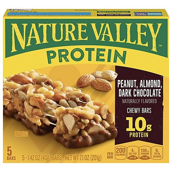 Is it Low FODMAP? Nature Valley Protein Bars Chewy Peanut Almond & Dark Chocolate