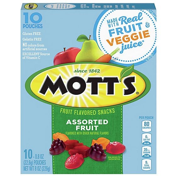 Motts Fruit Flavored Snacks Medleys Assorted Fruit