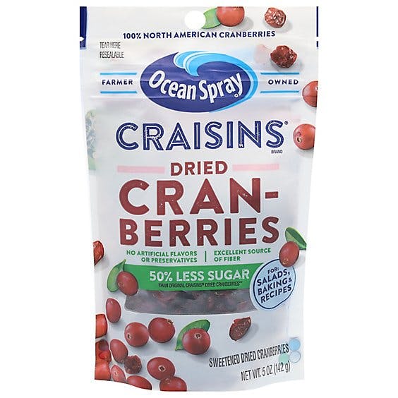 Is it Milk Free? Ocean Spray Craisins Cranberries Dried Reduced Sugar 50% Less Resealable