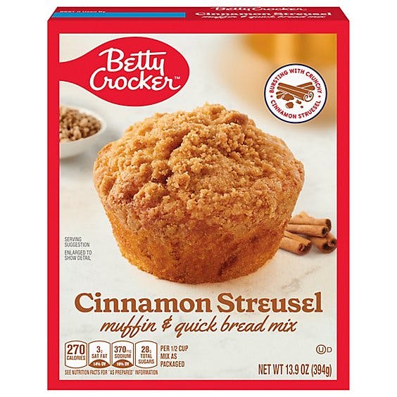 Is it Peanut Free? Betty Crocker Muffin & Quick Bread Mix Cinnamon Streusel
