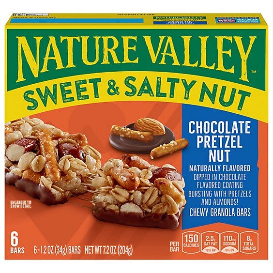 Is it Vegetarian? Nature Valley Granola Bars Sweet & Salty Nut Chocolate Pretzel Nut