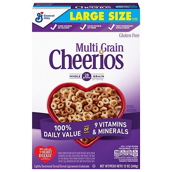 Is it Vegetarian? Cheerios Cereal Multi Grain Lightly Sweetened Box