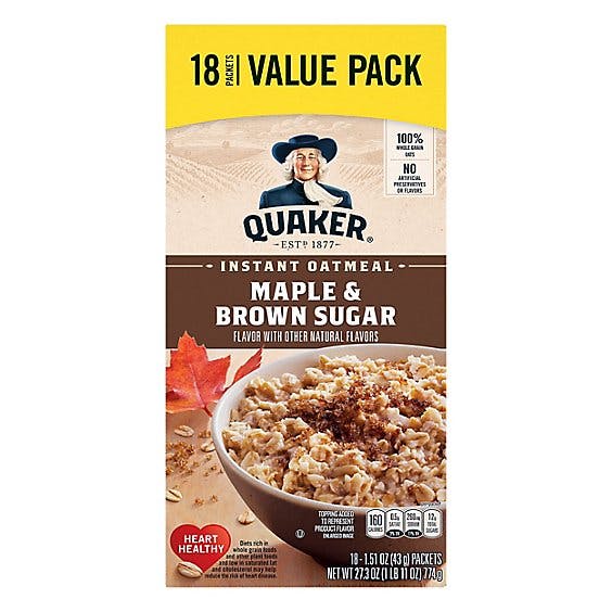 Is it Vegetarian? Quaker Oatmeal Instant Maple & Brown Sugar