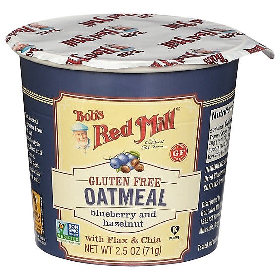 Is it Wheat Free? Bob's Red Mill Gluten Free Blueberry & Hazelnut Oatmeal Cup With Flax & Chia