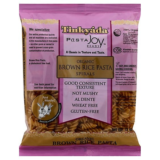 Is it Shellfish Free? Tinkyada Pasta Joy Ready Brown Rice Pasta Organic Spirals Bag