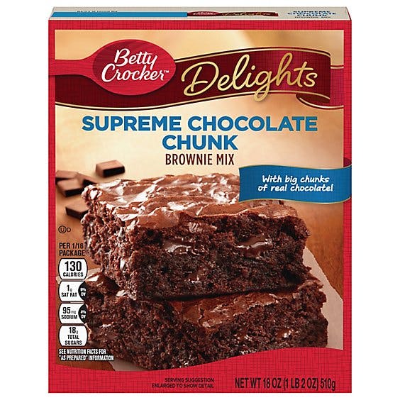 Betty Crocker Brownie Mix Premium Chocolate Chunk With Hersheys