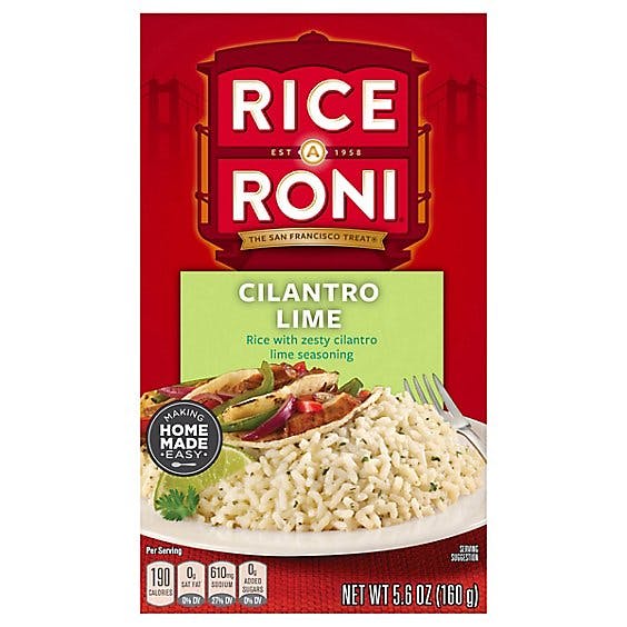 Is it Milk Free? Rice-a-roni Rice Cilantro Lime Box