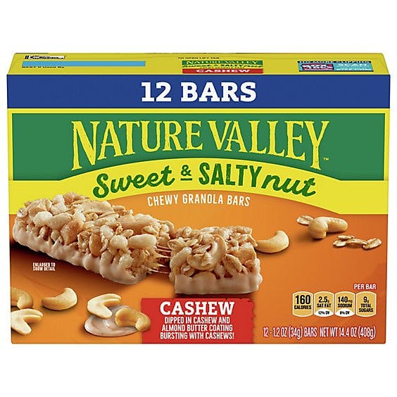 Is it Gluten Free? Nature Valley Sweet Salty Nut Chewy Gran Bars Cashew