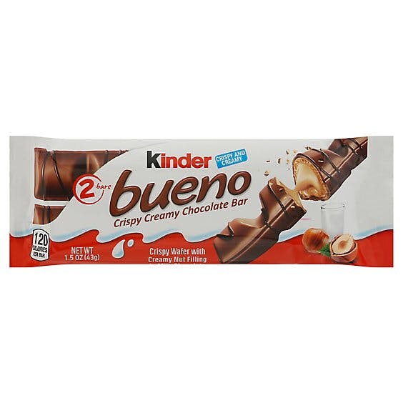 Is it Gluten Free? Kinder Bueno Milk Chocolate And Hazelnut Cream Candy Bar
