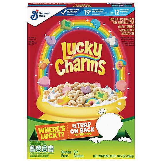 Is it Lactose Free? General Mills Lucky Charms Gluten Free Frosted Toasted Oat Cereals With Marshmallows