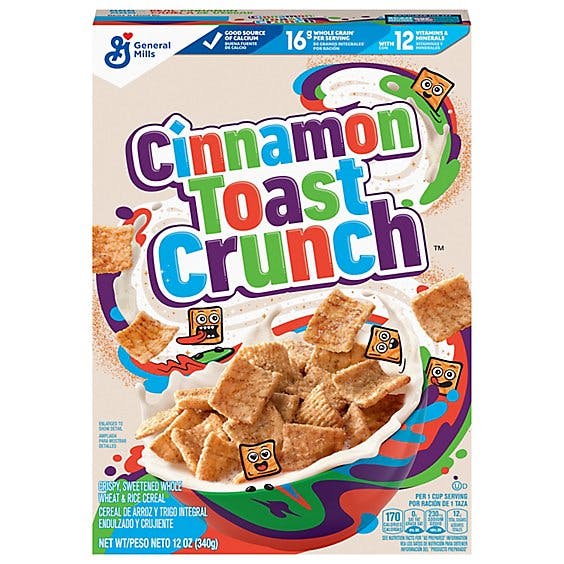Is it Dairy Free? Cinnamon Toast Crunch Cereal Box