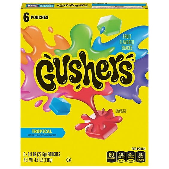 Is it Pescatarian? Fruit Gushers Fruit Flavored Snacks Tropical Flavors