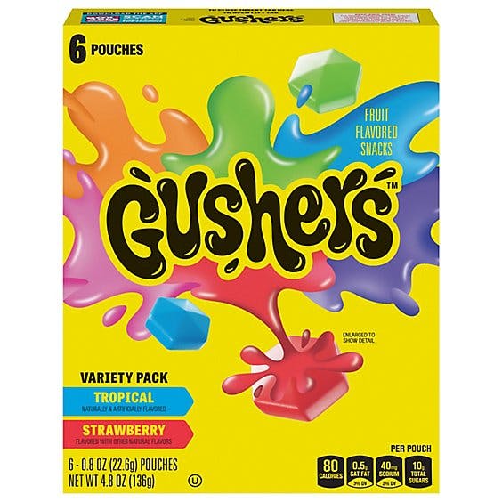 Is it Gluten Free? Fruit Gushers Flavored Snacks Strawberry Splash & Tropical