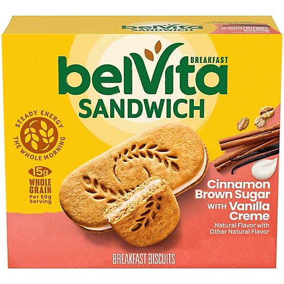 Is it Vegetarian? Belvita Breakfast Biscuits Sandwich Cinnamon Brown Sugar With Vanilla Cr?me