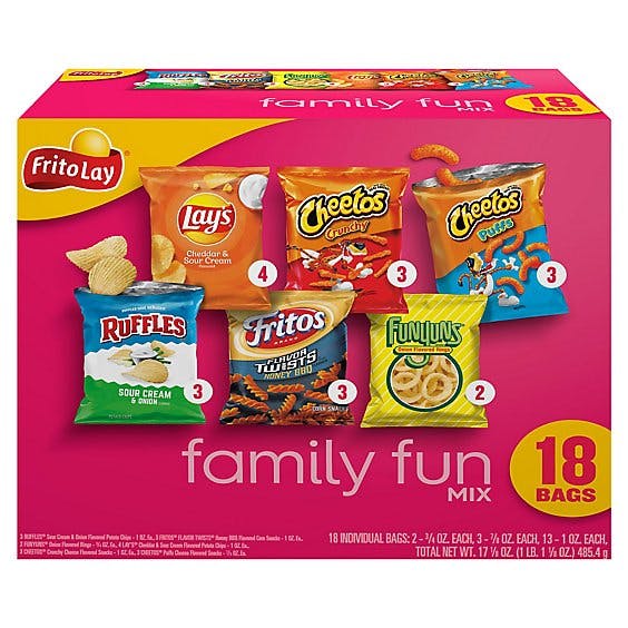 Is it Dairy Free? Frito Lay Family Fun Mix 18 Bags