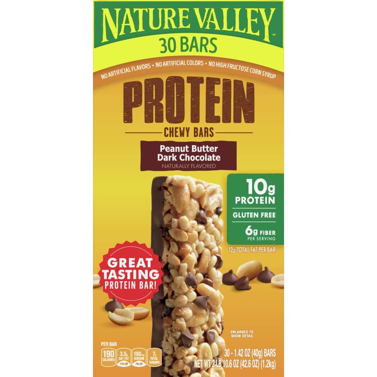 Nature Valley Peanut Butter Dark Chocolate Protein Chewy Bars