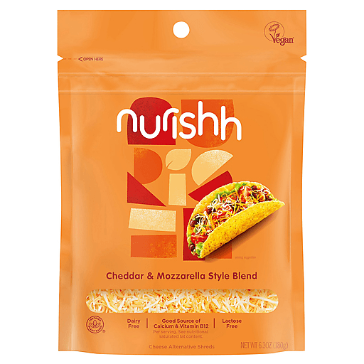 Nurishh Cheddar & Mozzarella Style Blend Cheese Alternative Shreds