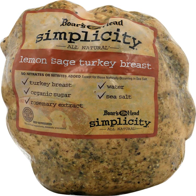 Boar'S Head Simplicity All Natural Lemon Sage Turkey Breast