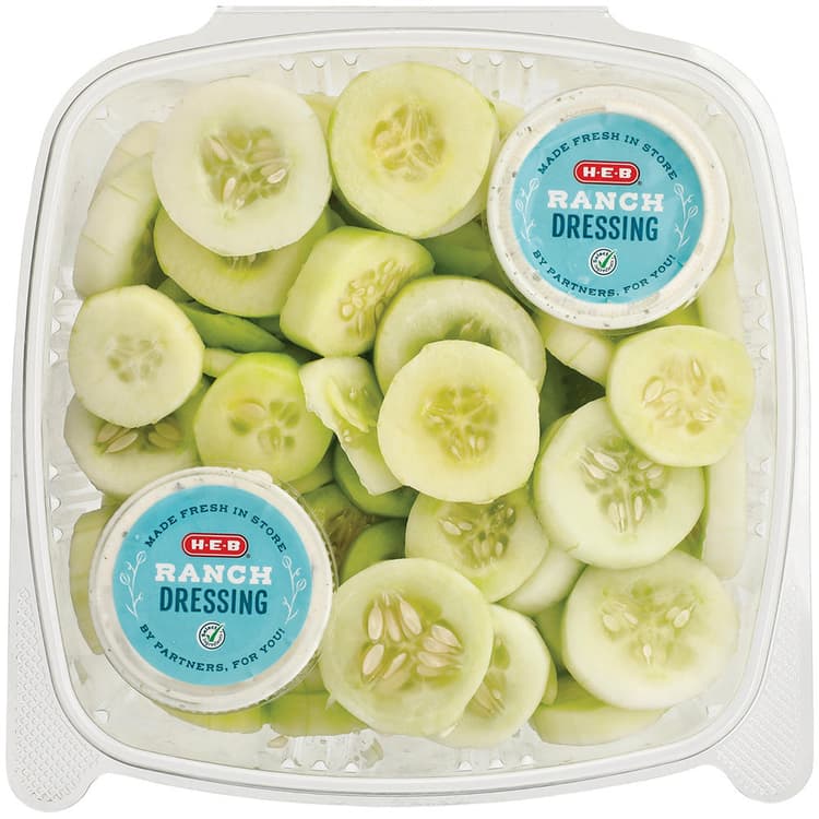 H-E-B Cucumber Slices With Ranch, Extra Large