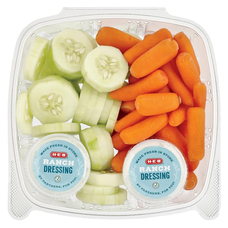 H-E-B Cucumbers & Carrots With Ranch - Extra Large