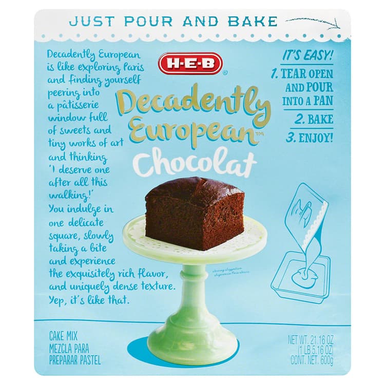 H-E-B Decadently European Chocolate Cake Mix
