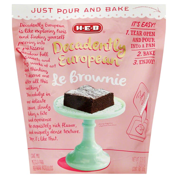 H-E-B Decadently European Le Brownie Mix