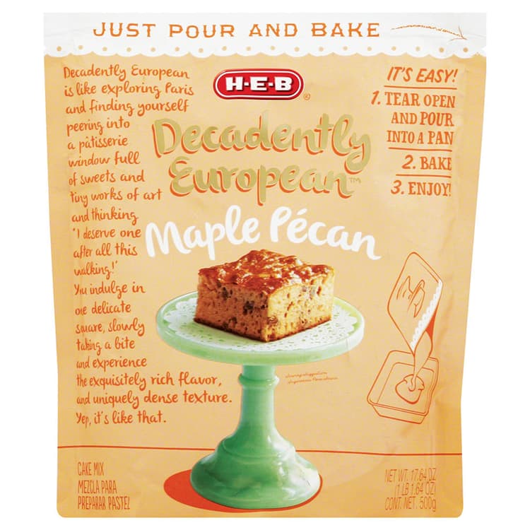 H-E-B Decadently European Maple Pecan Cake Mix