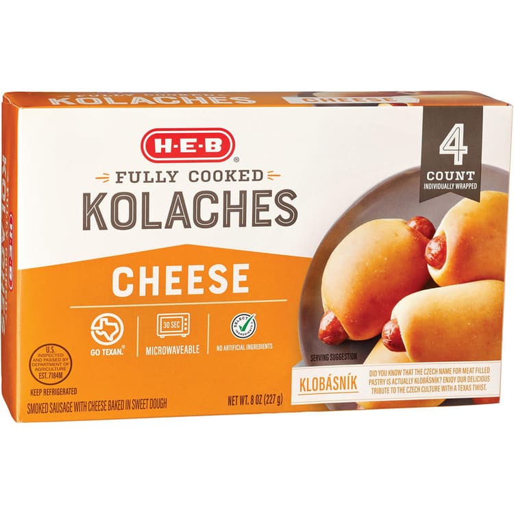 H-E-B Fully Cooked Sausage & Cheddar Kolaches