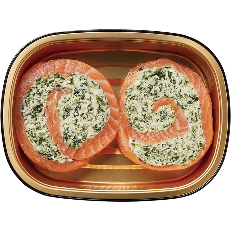 H-E-B Meal Simple Atlantic Salmon Pinwheels With Spinach Feta Stuffing