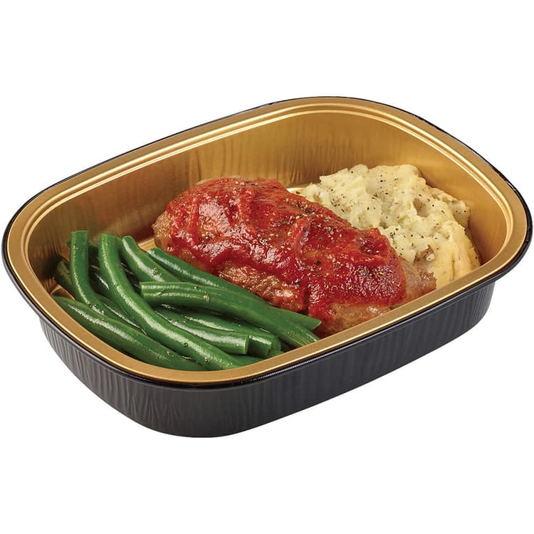 H-E-B Meal Simple Homestyle Meatloaf With Mashed Potatoes & Green Beans
