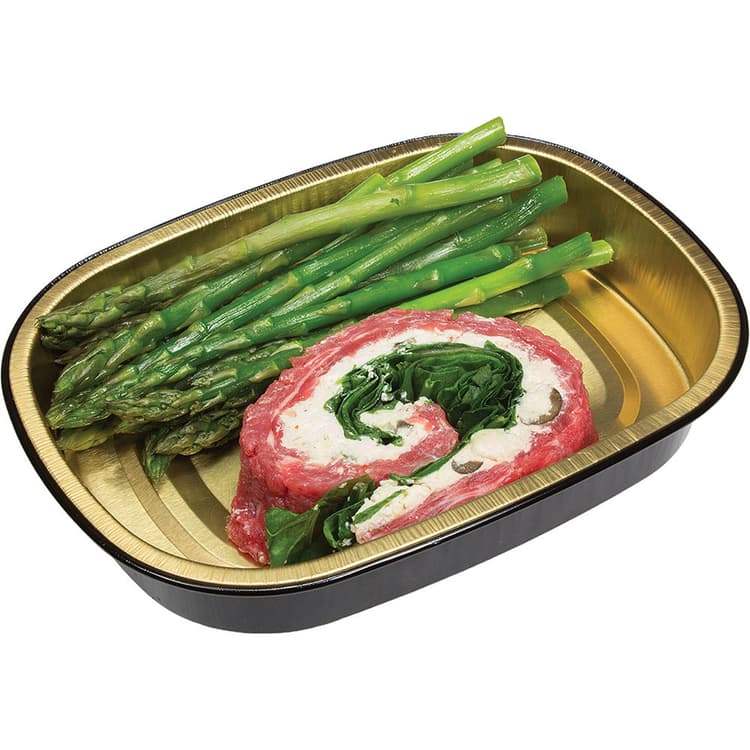 H-E-B Meal Simple Spinach Feta Stuffed Beef Flank Steak With Asparagus