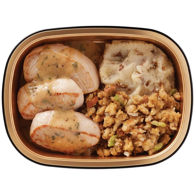 H-E-B Meal Simple Turkey Medallions With Gravy, Mashed Potatoes & Homestyle Stuffing
