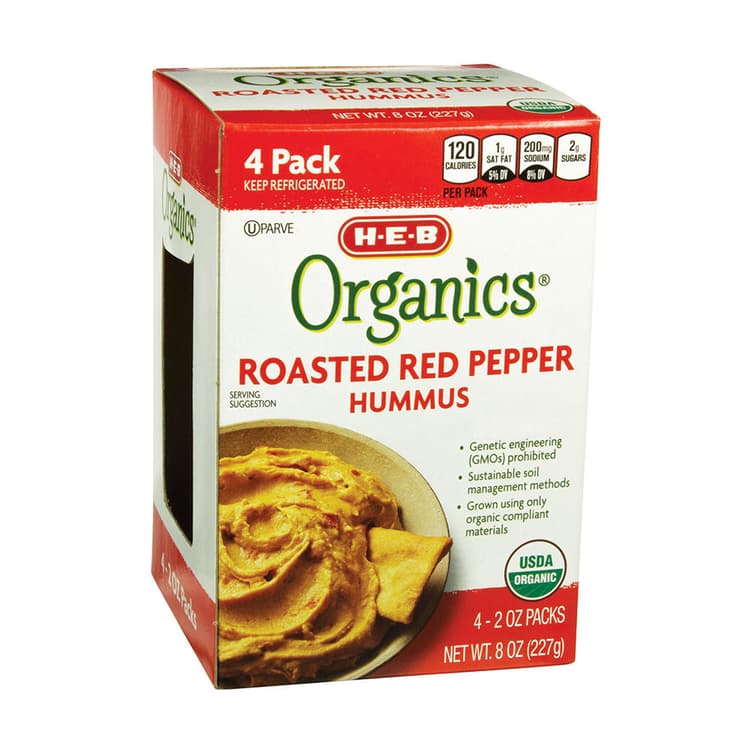 H-E-B Organics Hummus Roasted Red Pepper