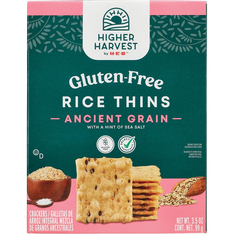 H-E-B Select Ingredients Ancient Grains With A Hint Of Sea Salt Rice Crackers
