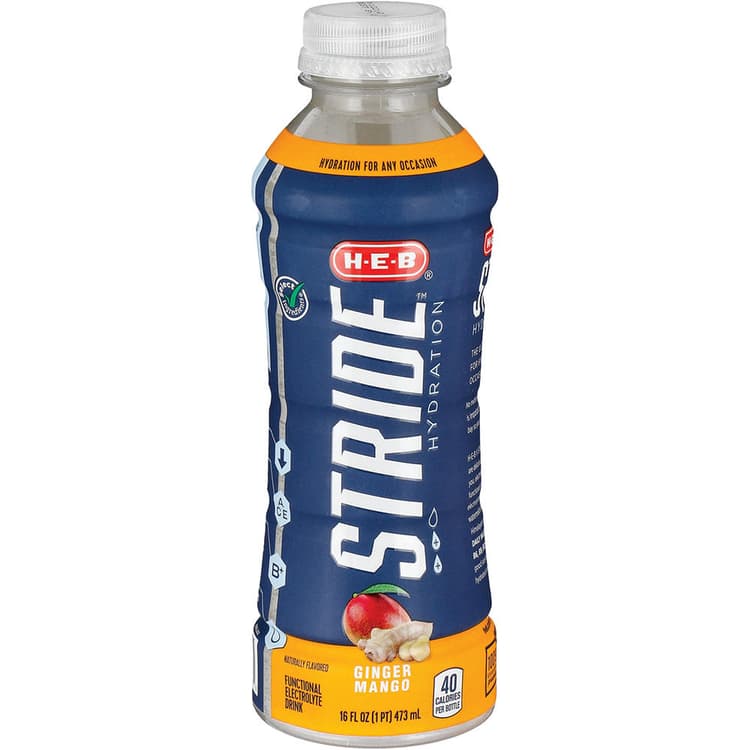 H-E-B Stride Ginger Mango Hydration Drink