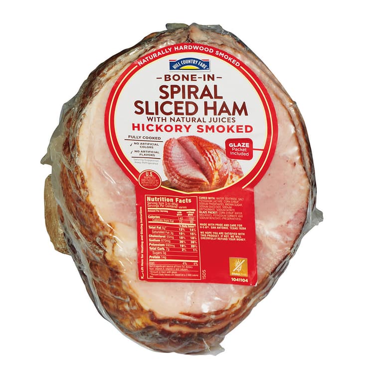 Hill Country Fare Fully Cooked Hickory Smoked Bone-In Spiral Sliced Ham