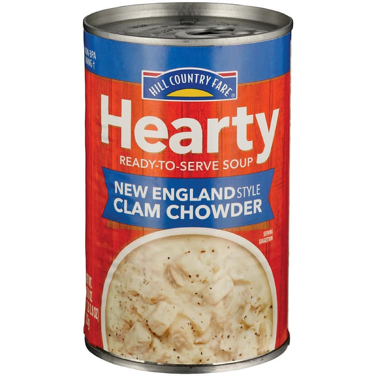 Hill Country Fare Hearty New England Style Clam Chowder Soup