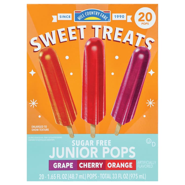 Hill Country Fare Sweet Treats Sugar Free Junior Pops