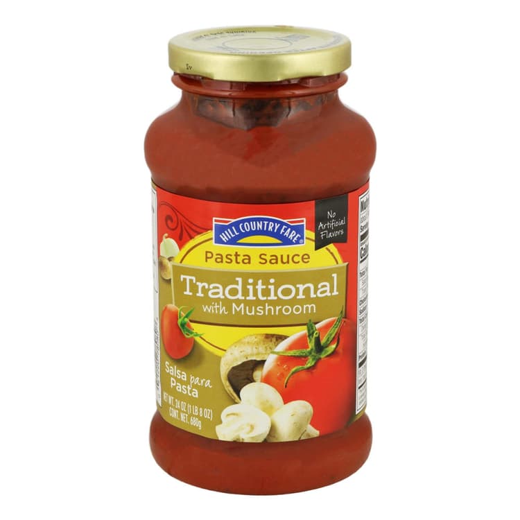 Hill Country Fare Traditional With Mushroom Pasta Sauce