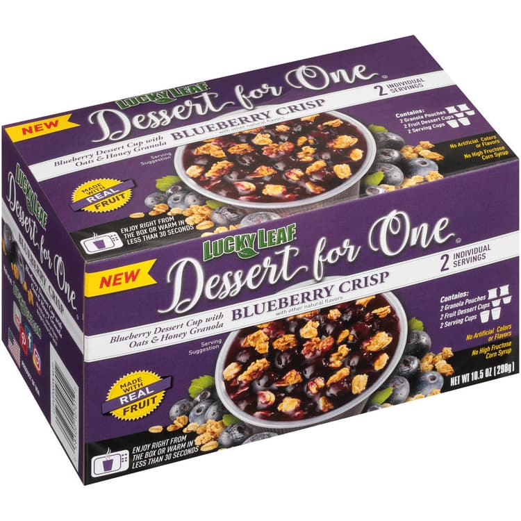 Lucky Leaf Dessert For One Blueberry Crisp