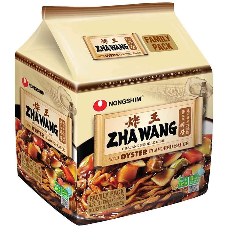 Nongshim Zha Wang Chajang Noodles With Oyster Sauce Family