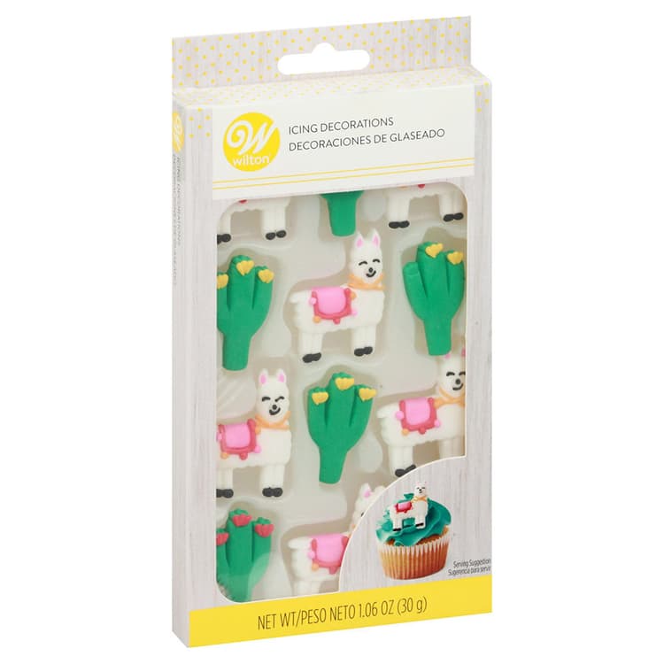 Wilton Cactus Llama Royal Icing Decorations