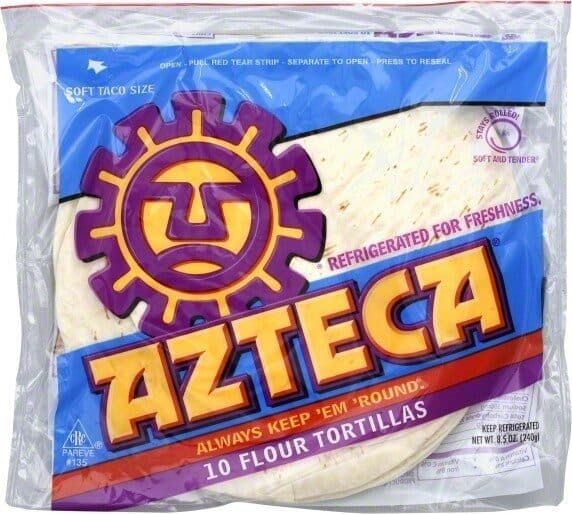 Azteca Tortillas Flour Soft Taco Size
