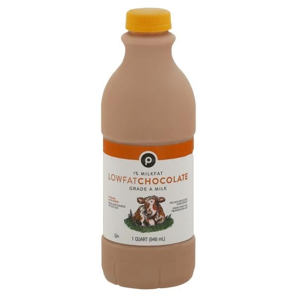 Publix Milk, 1% Milkfat, Low Fat, Chocolate