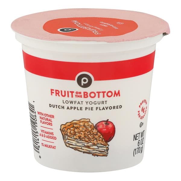 Publix Yogurt, Lowfat, Fruit On The Bottom, Dutch Apple Pie
