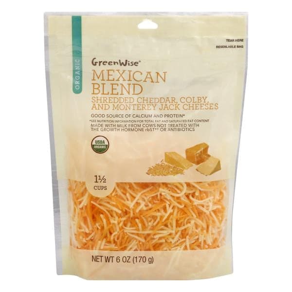 Greenwise Organic Mexican, Shredded Cheese
