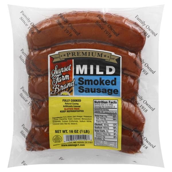Sunset Farm Brand Smoked Sausage, Mild