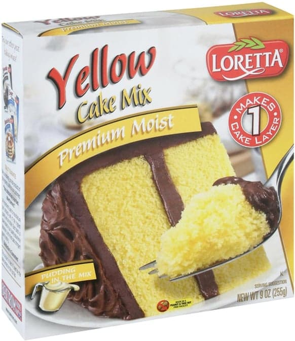 Loretta Cake Mix, Yellow, Premium Moist